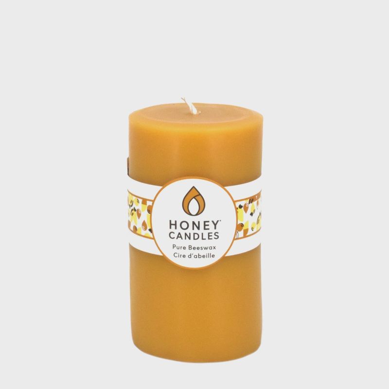 5&quot; Natural Beeswax Pillar Candle