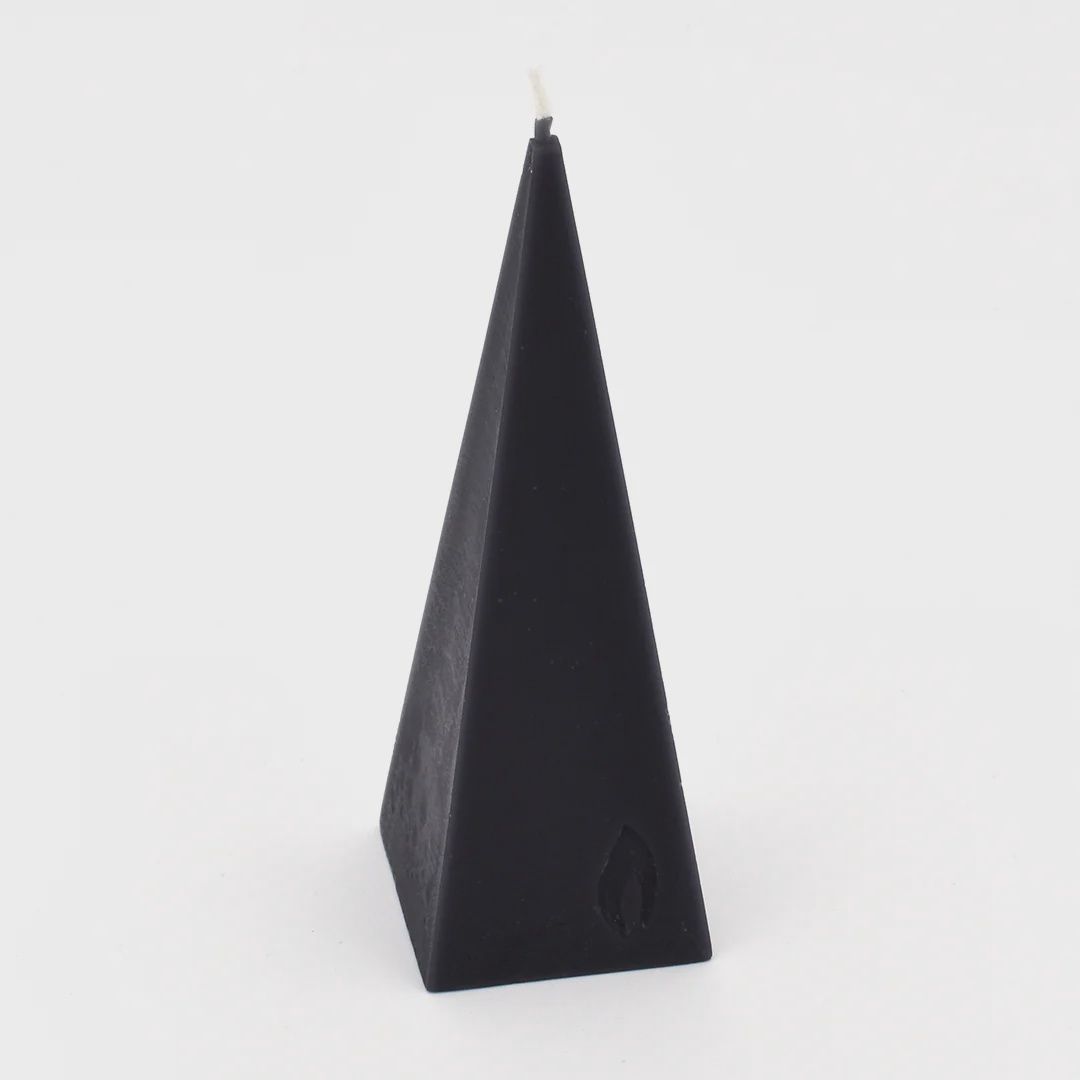 Black Beeswax Pyramid Candle