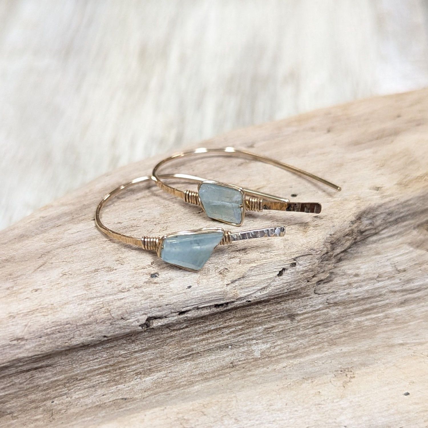 14K Gold Fill Grandidierite Threaders