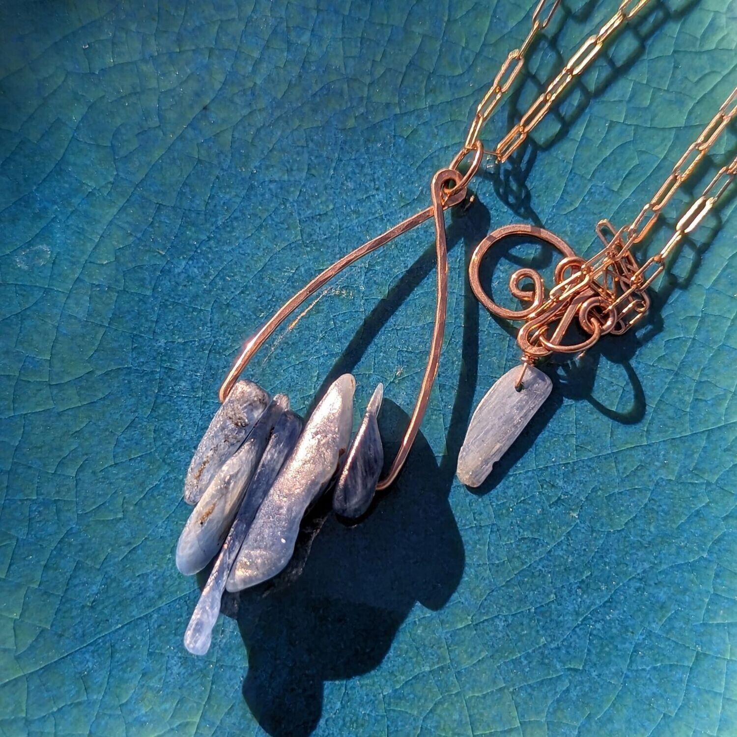 14K Rose Gold Fill Kyanite Necklace