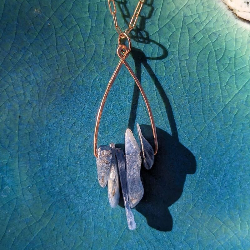 14K Rose Gold Fill Kyanite Necklace