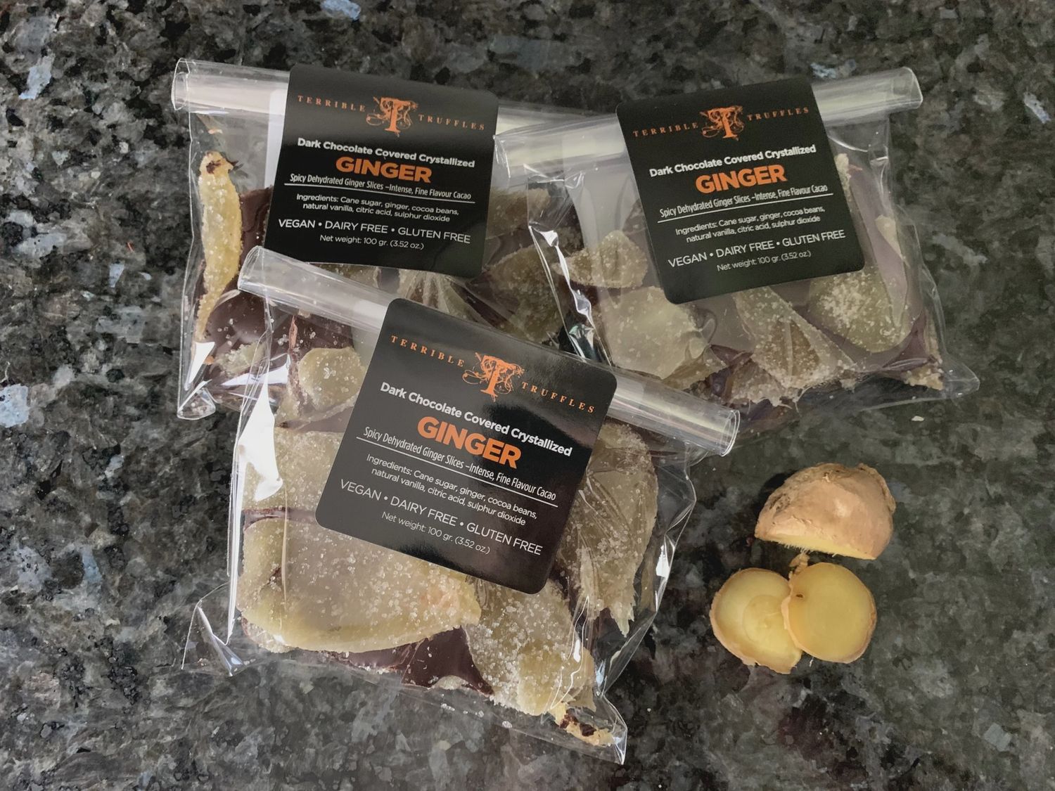 Dark Chocolate Covered Crystallized Ginger