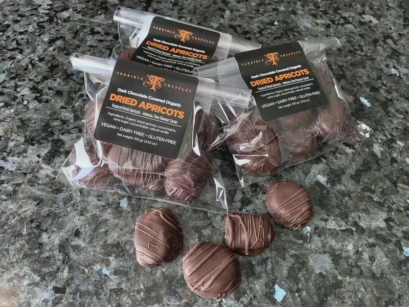 Dark Chocolate Covered Dried Apricots