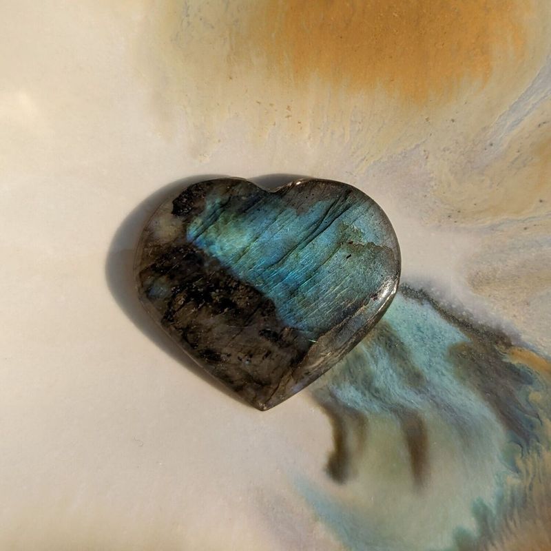 Mini Labradorite Heart