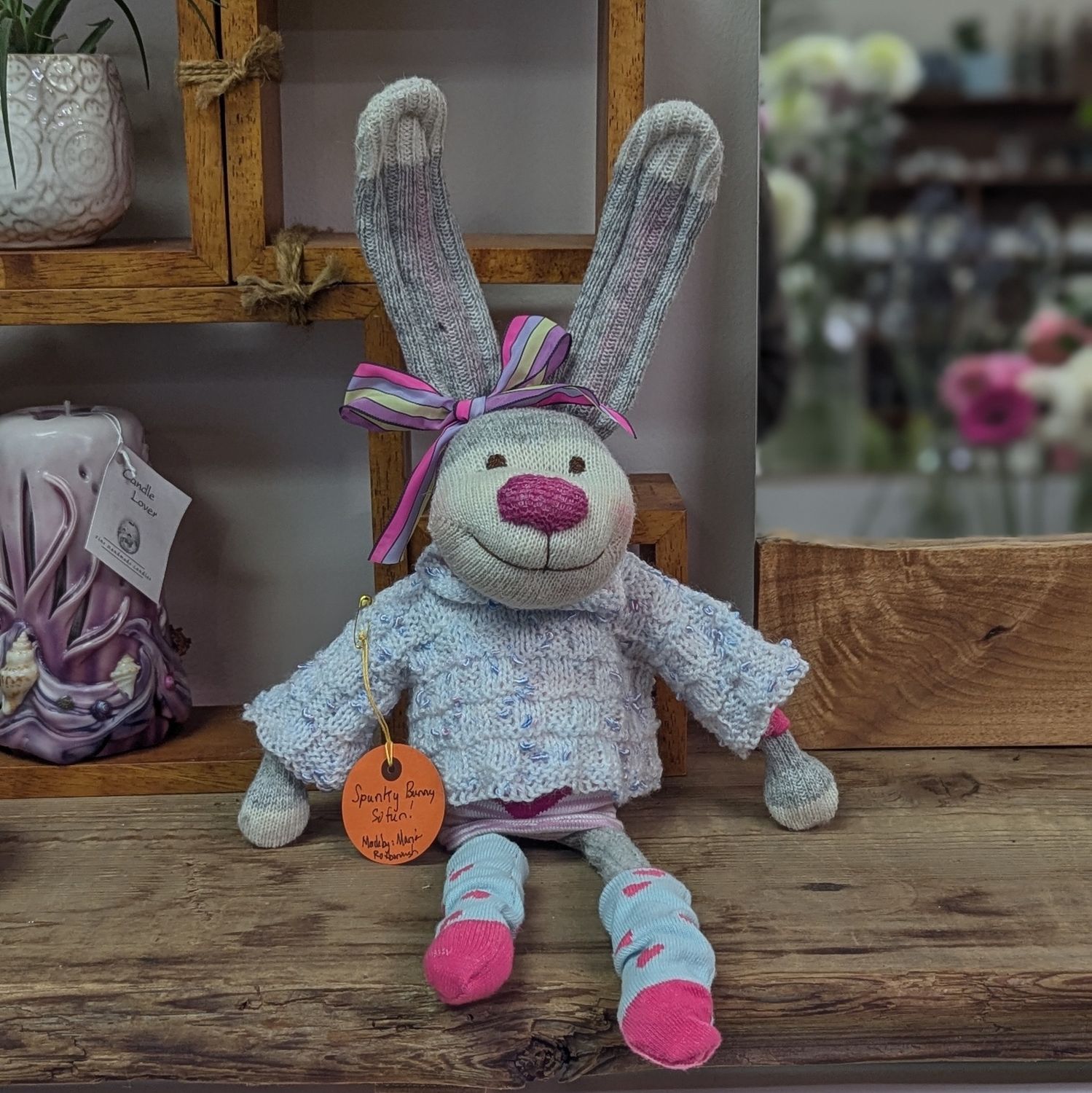 ZJ94 Spunky Sock Bunny Art Doll