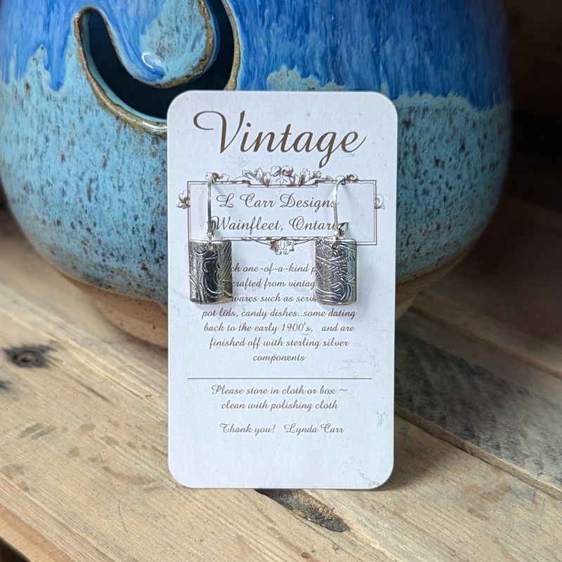 Rectangle Serving Tray Earrings