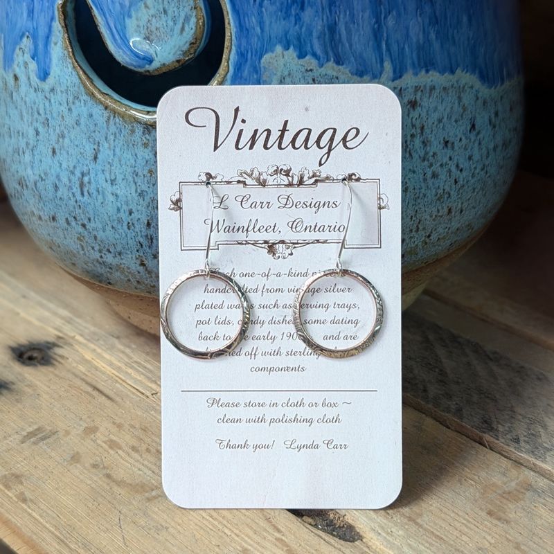 Medium Open Circle Bread Plate Earrings