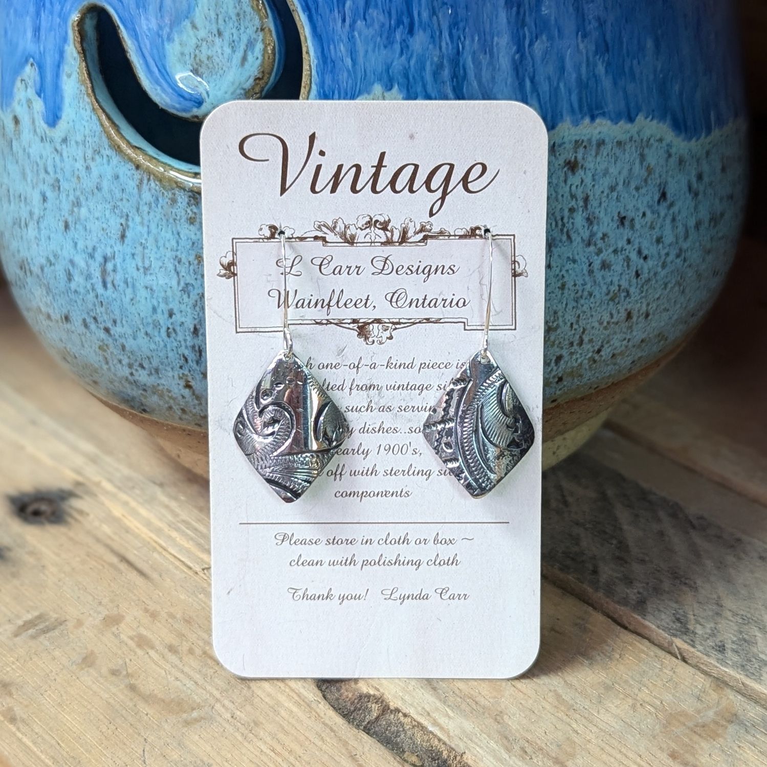 Diamond Tea Pot Earrings