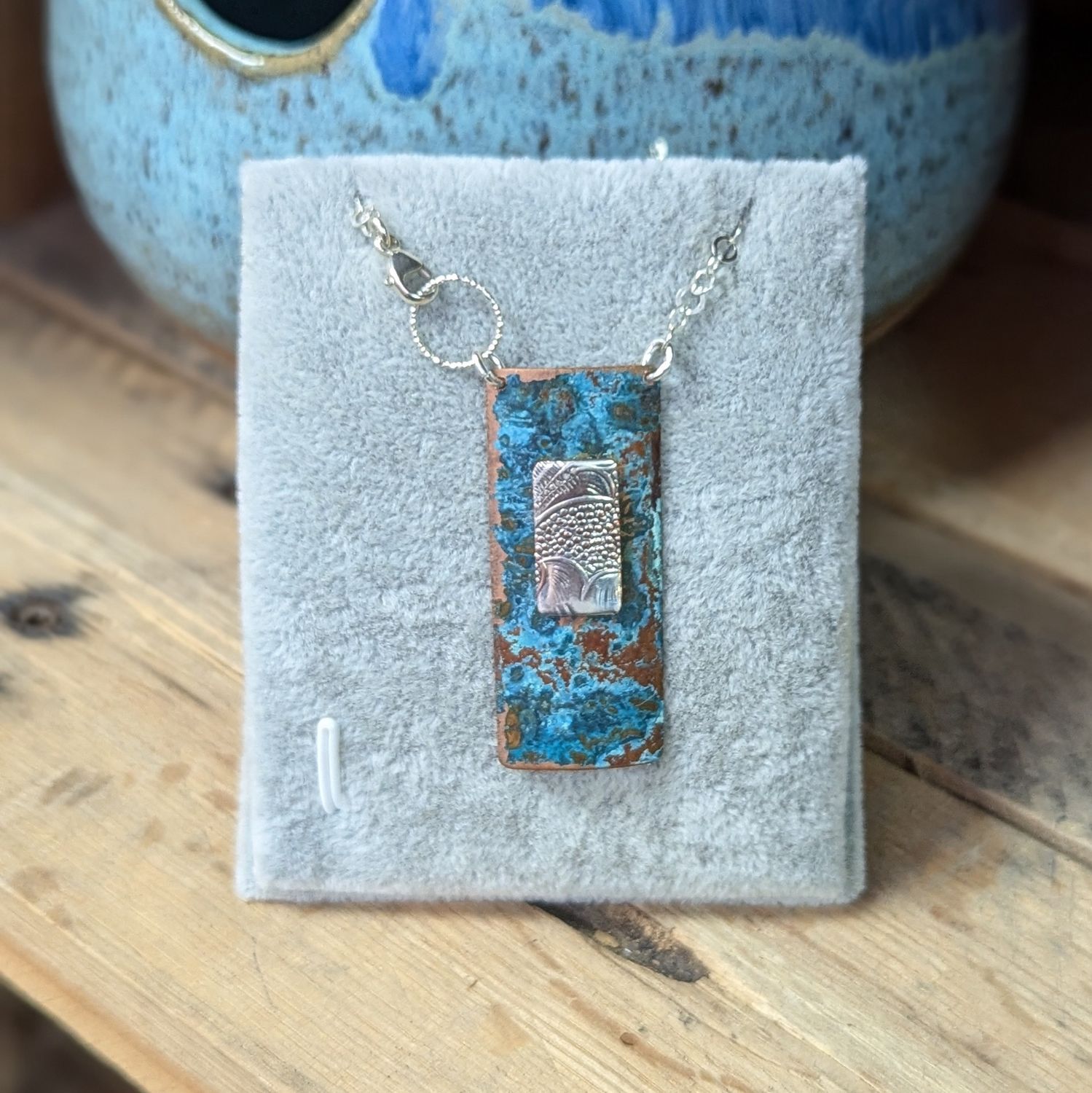 Rectangle Earth Necklace