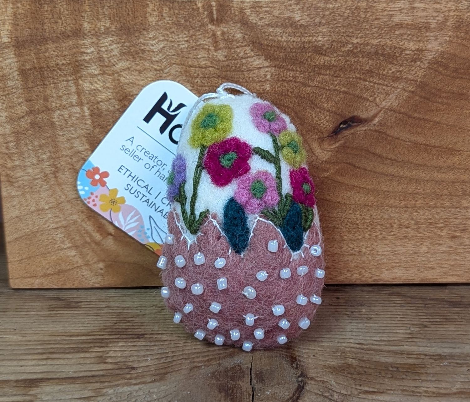 Felt Beaded Wilflower Ornament