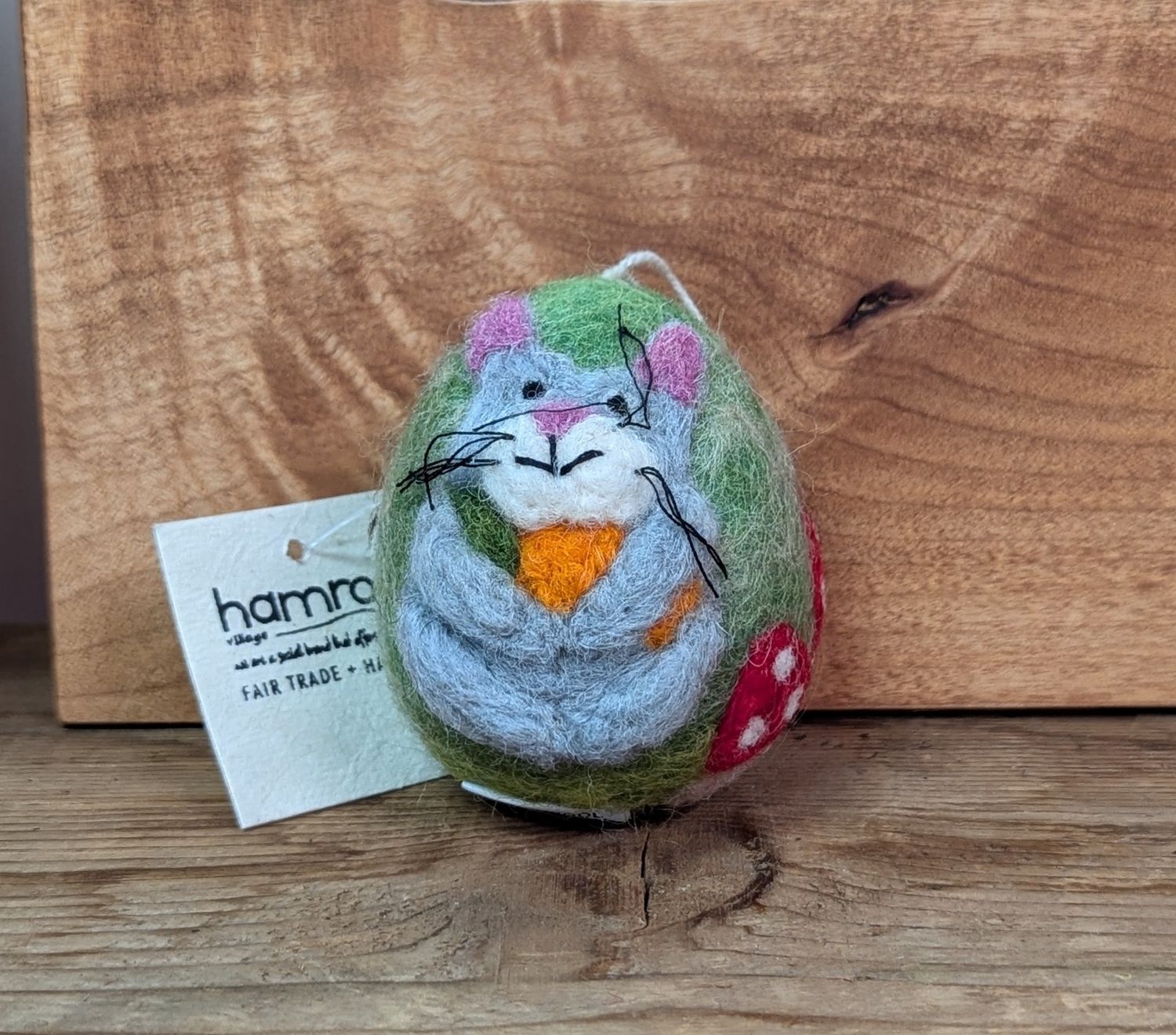 Felt Forest Bunny Egg Ornament