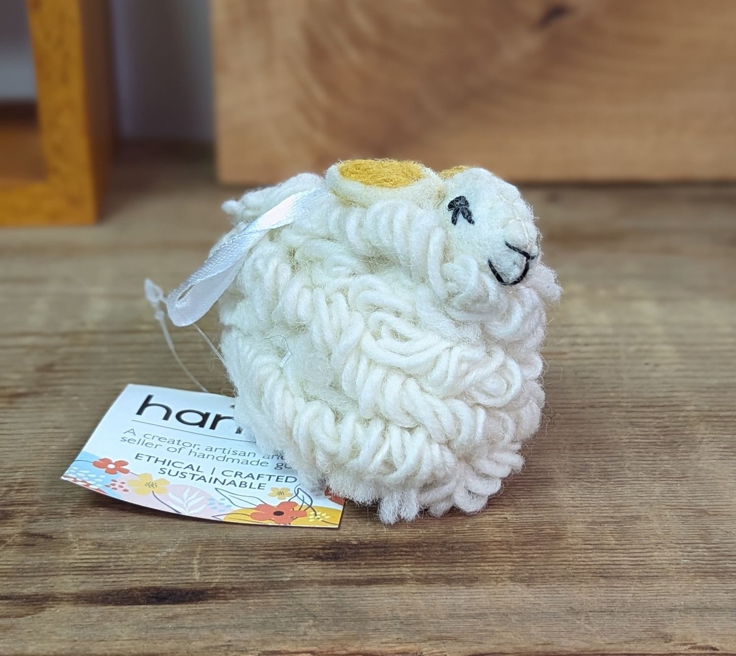Felt Wooly Sheep Ornament