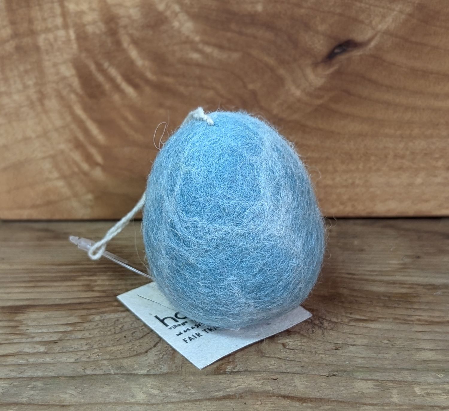 Felt Blue Egg Ornament