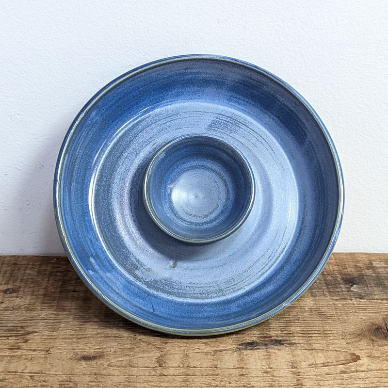 ER94 Powel River Blue Chip and Dip Platter