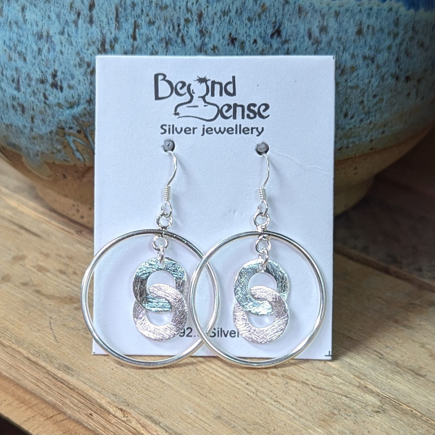 Earrings Sterling Silver &quot;circles in circle&quot;