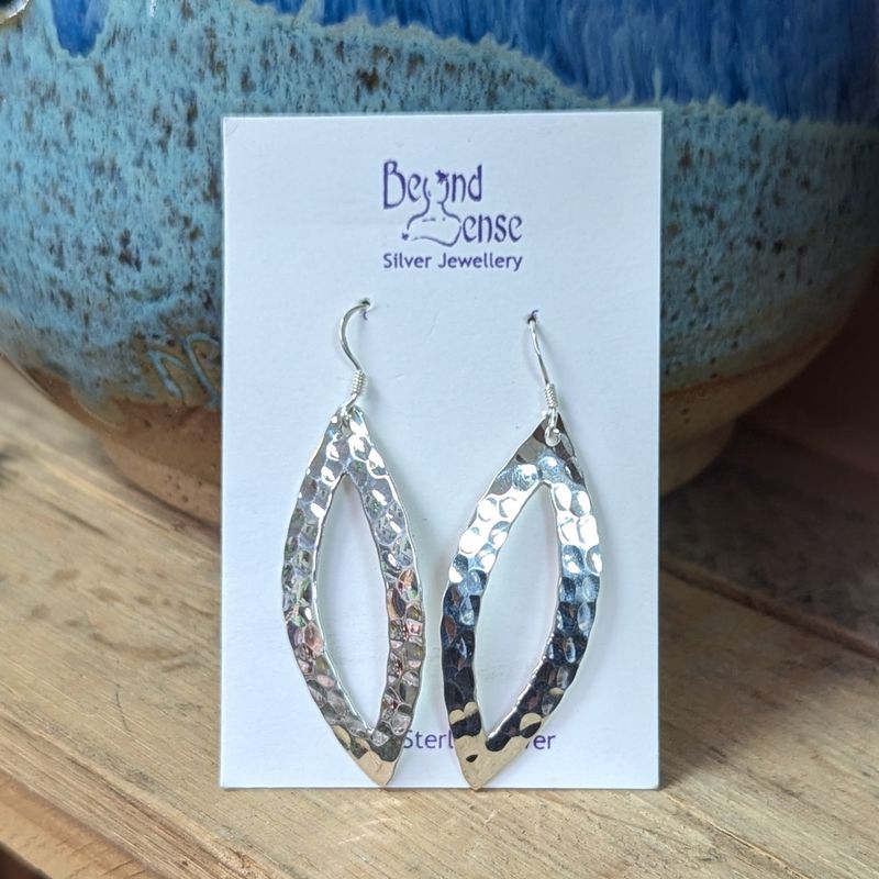 Earrings Sterling Silver &quot;elongated teardrop&quot;