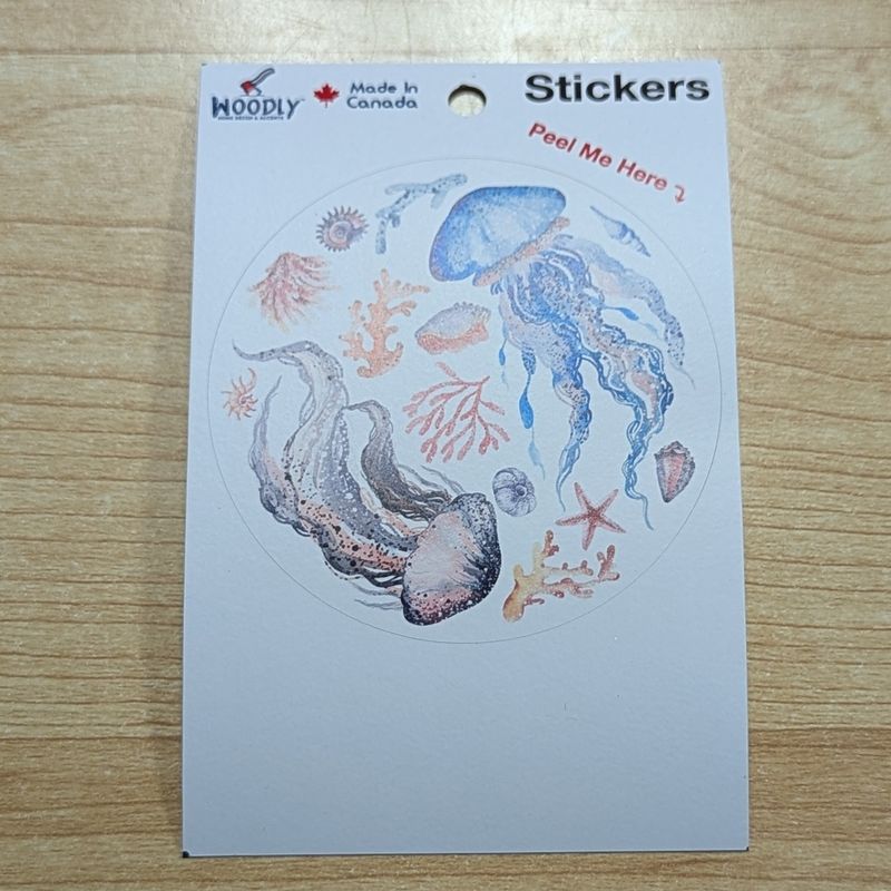 Vinyl Jellyfish Circle Sticker