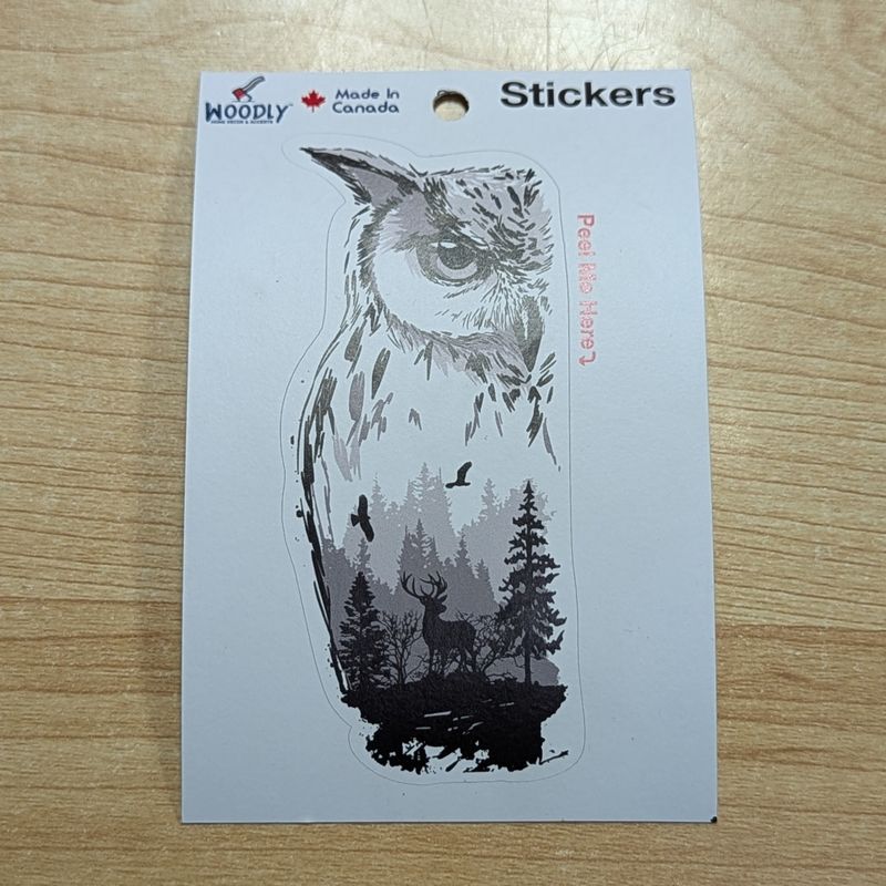 Vinyl Owl Landscape Sticker