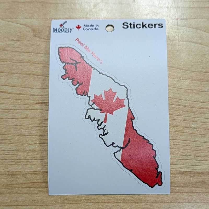 Vinyl Canadian Flag Vancouver Island Sticker