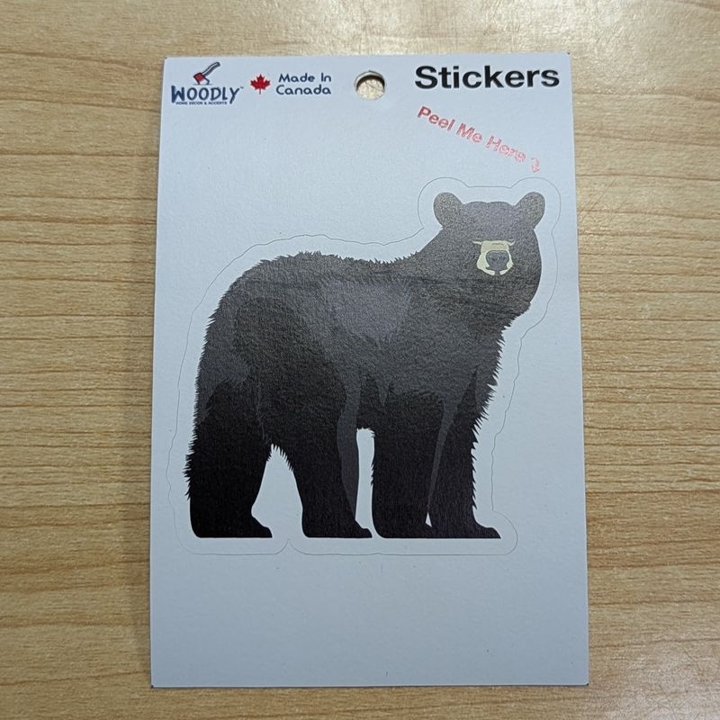 Vinyl Black Bear Sticker