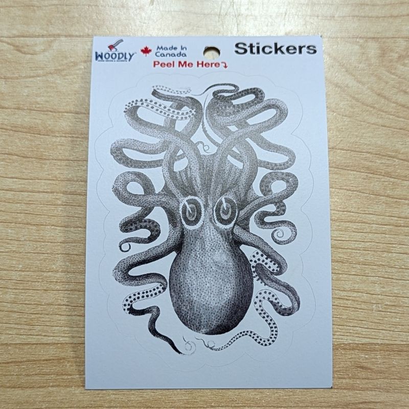 Vinyl Octopus Illustration Sticker