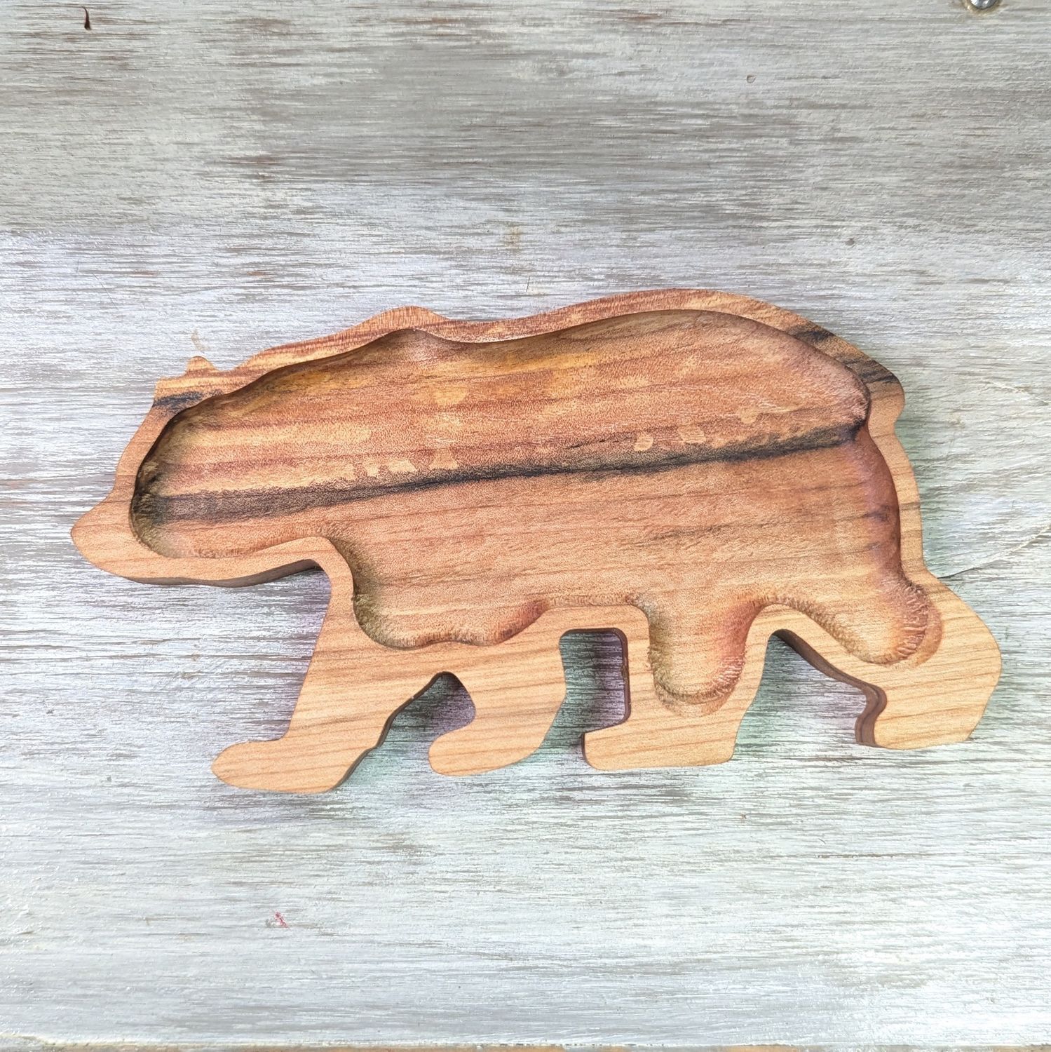 Bear Wooden Trinket Tray