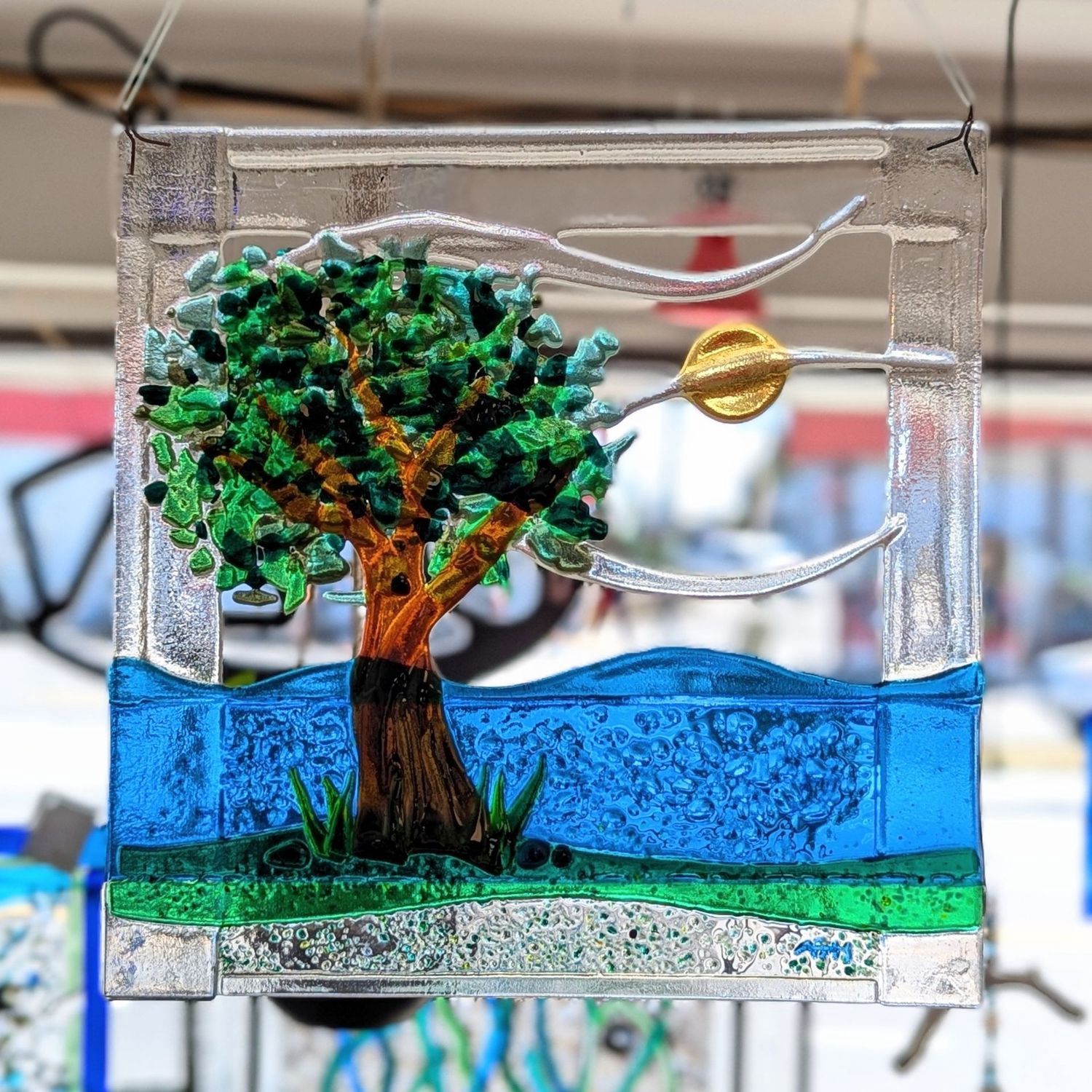 AGH199 12x12 Deciduous Glass Tree Clear Frame