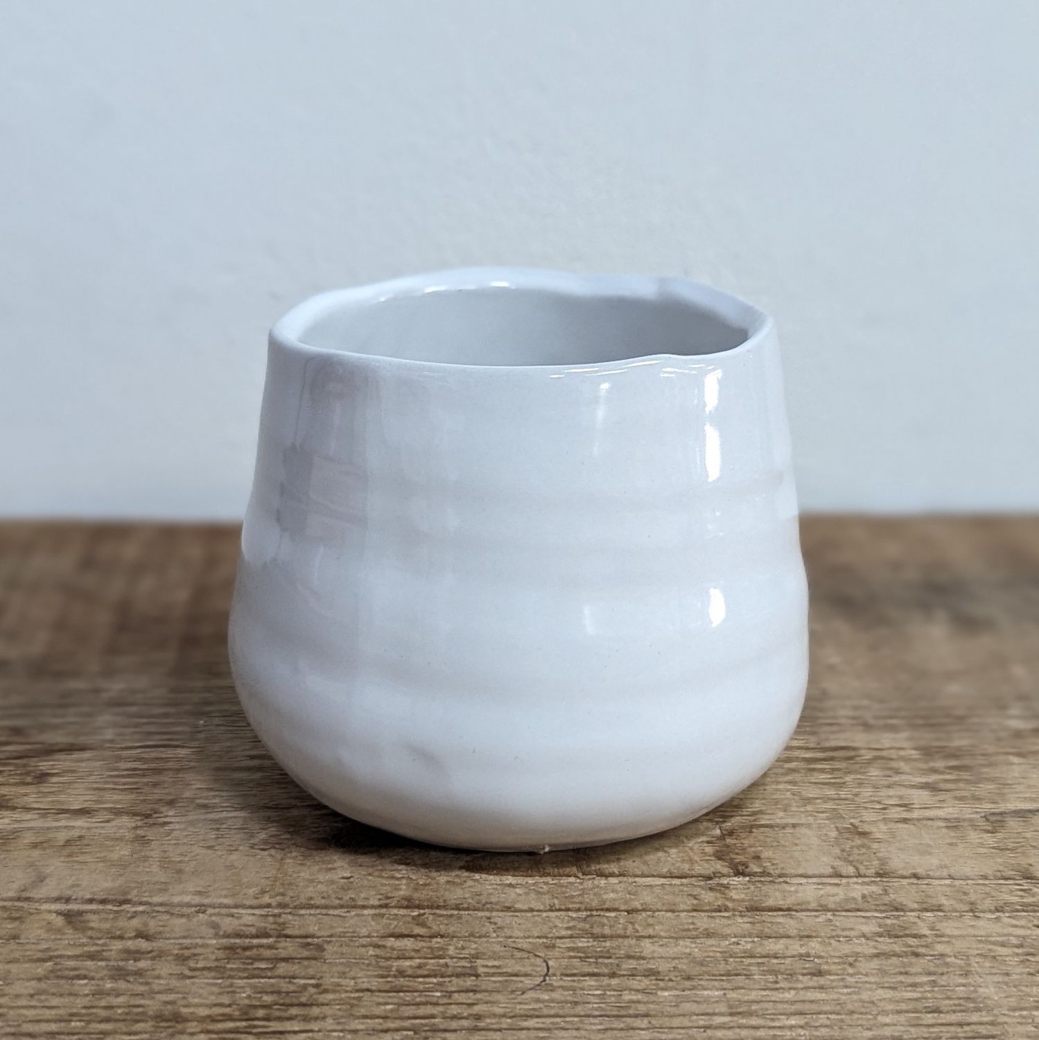 3.25&quot; x 3&quot; White Tegan Pot