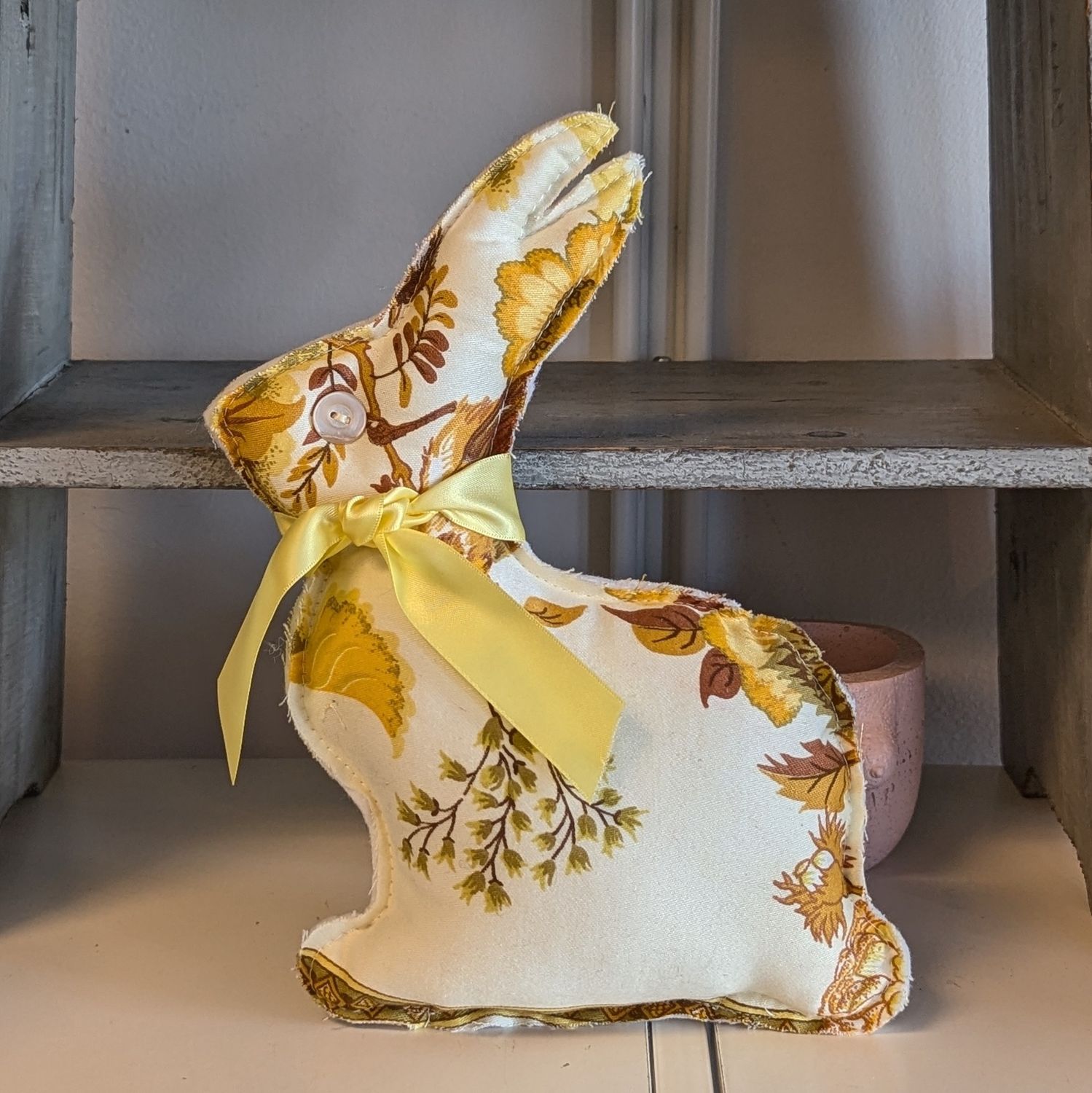 GG683 Upcycled Bunny Vintage Chintz Fabrics, Style: #1