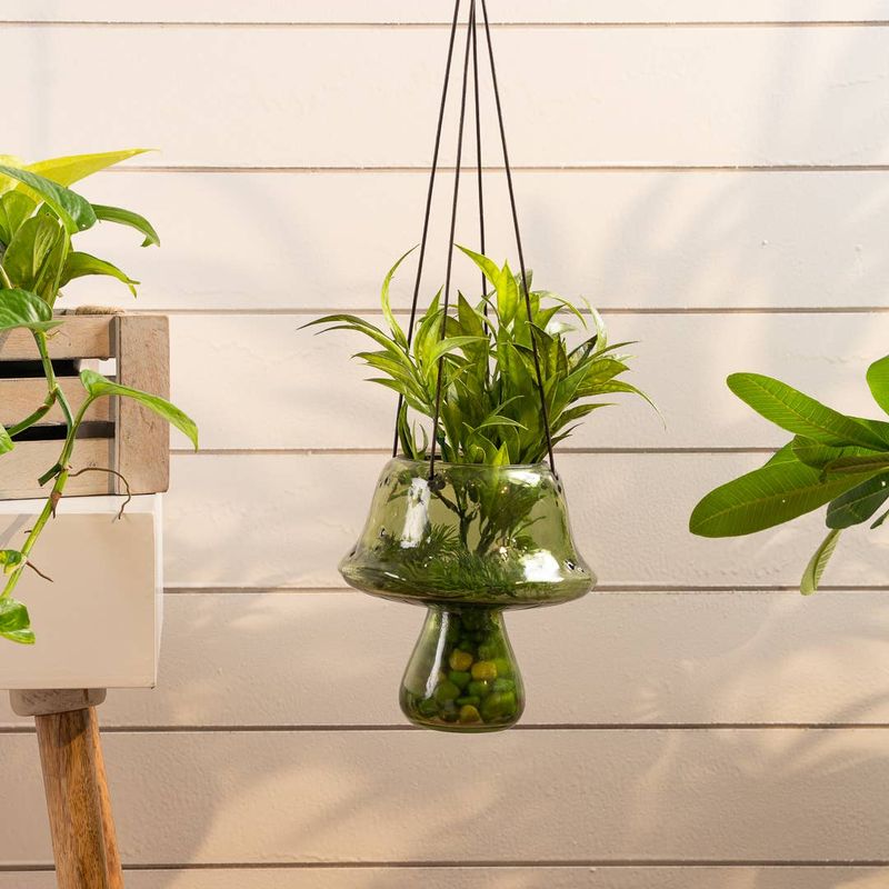 Green Alora Mushroom Planter