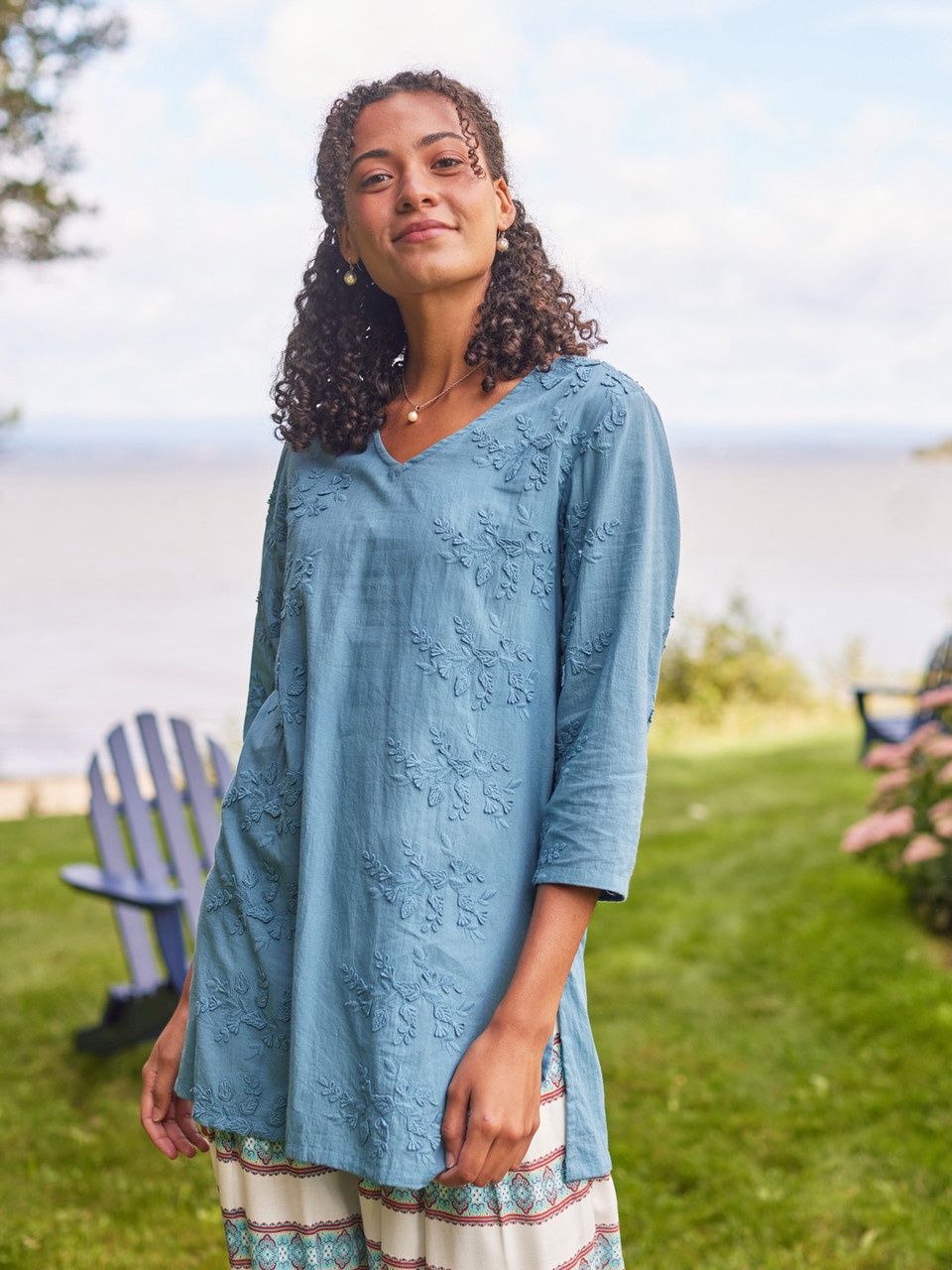 Teal Applique Tunic