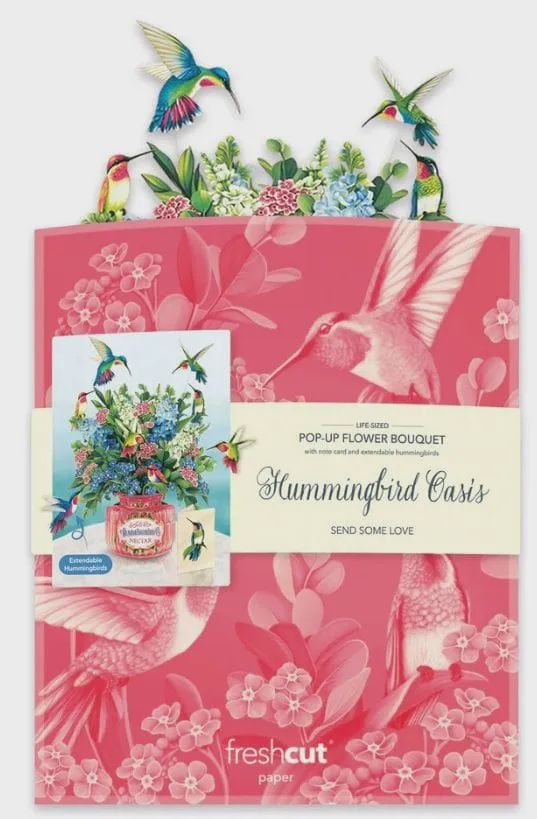 Hummingbird Oasis Pop Up Card