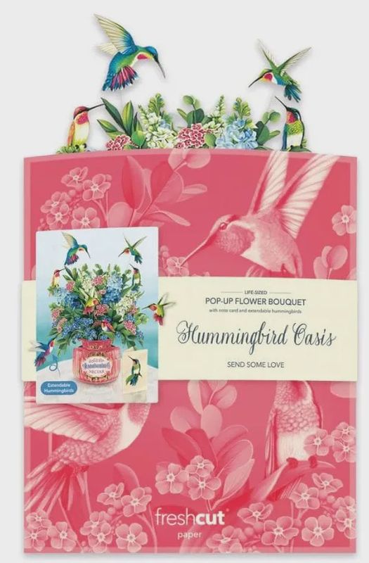 Hummingbird Oasis Pop Up Card