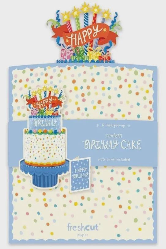 Confetti Birthday Cake Pop Up Card