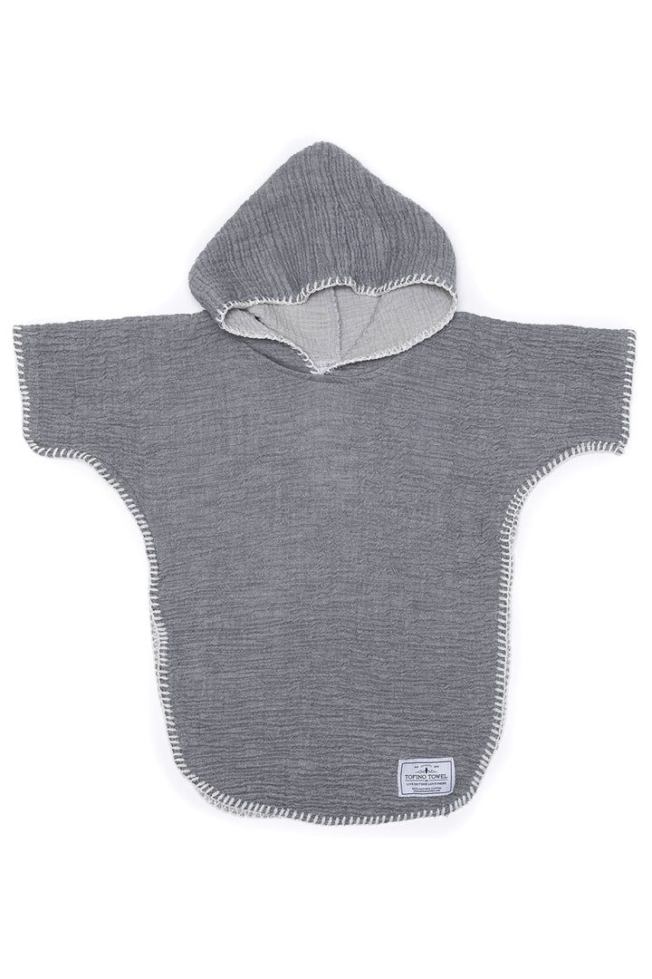 Grey Pebble Kid&#39;s Muslin Poncho