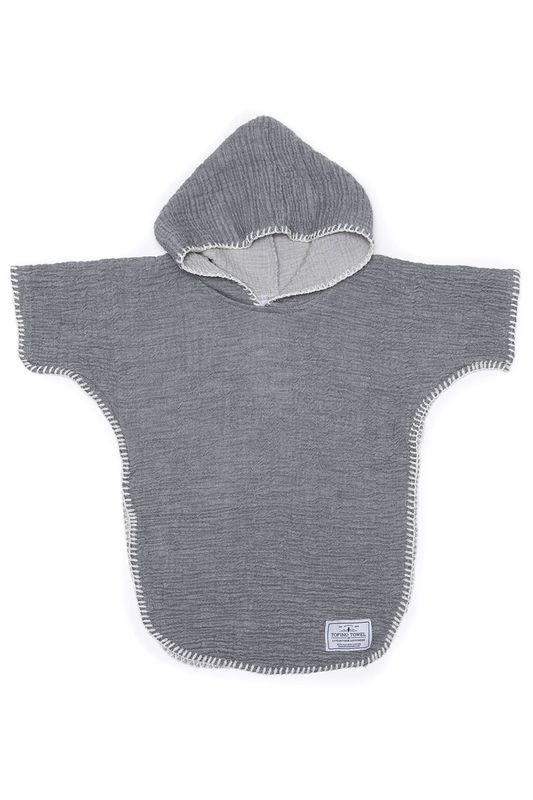 Grey Pebble Kid&#39;s Muslin Poncho