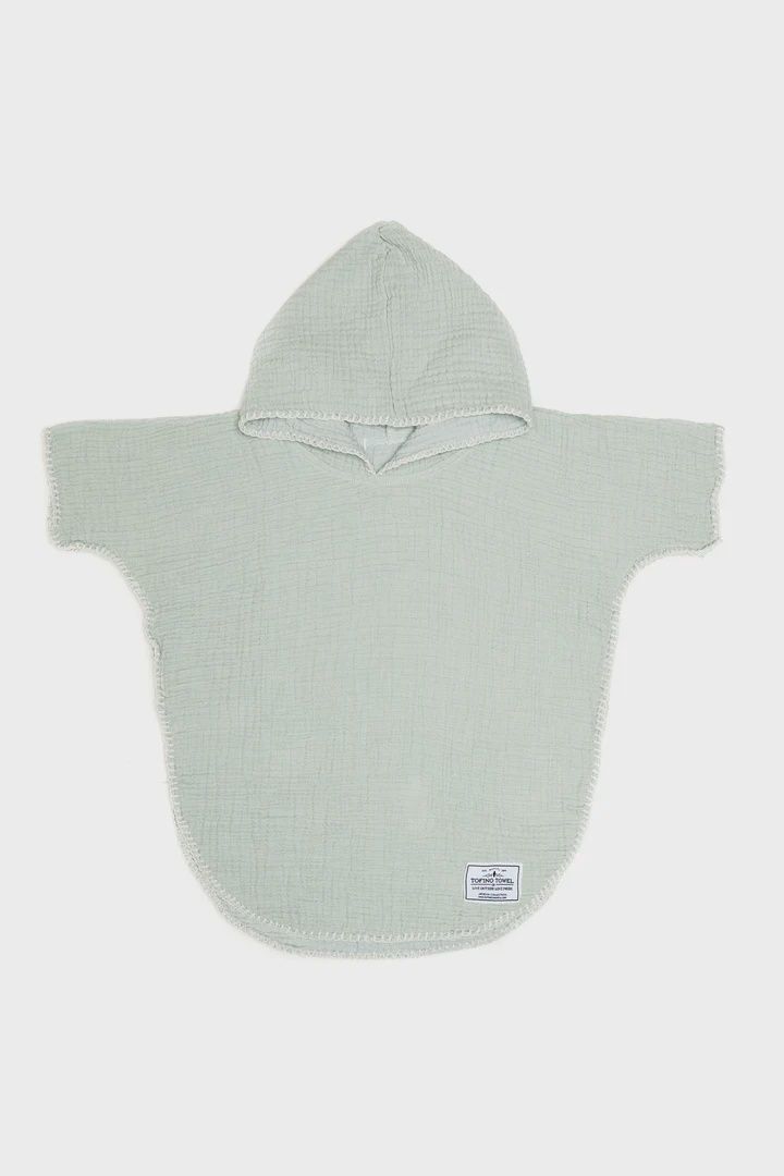 Sage Pebble Kid&#39;s Muslin Poncho