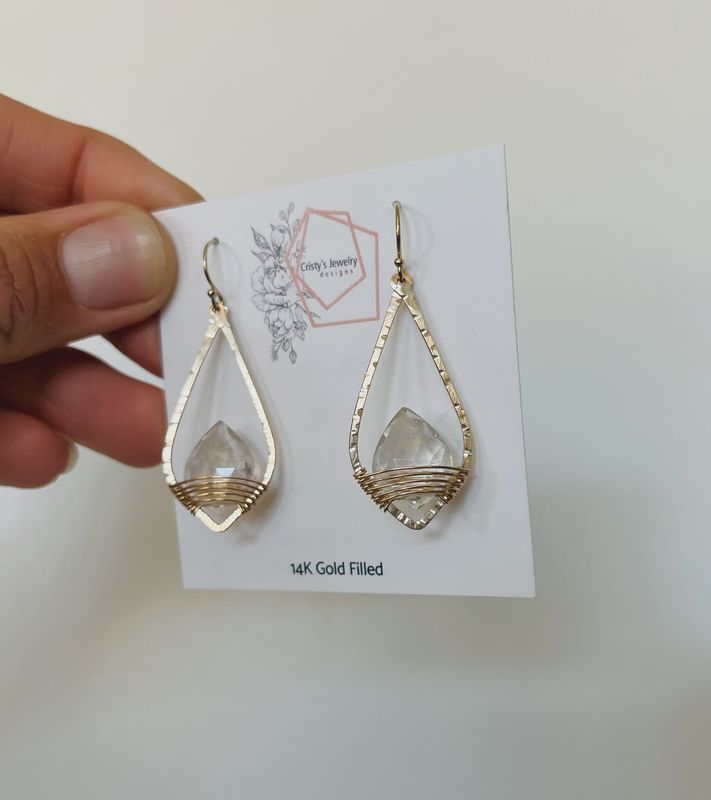 NA2 Rose Gold Imperial Topaz Earrings