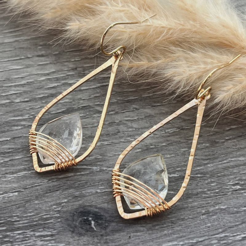 Rose Gold Imperial Topaz Earrings