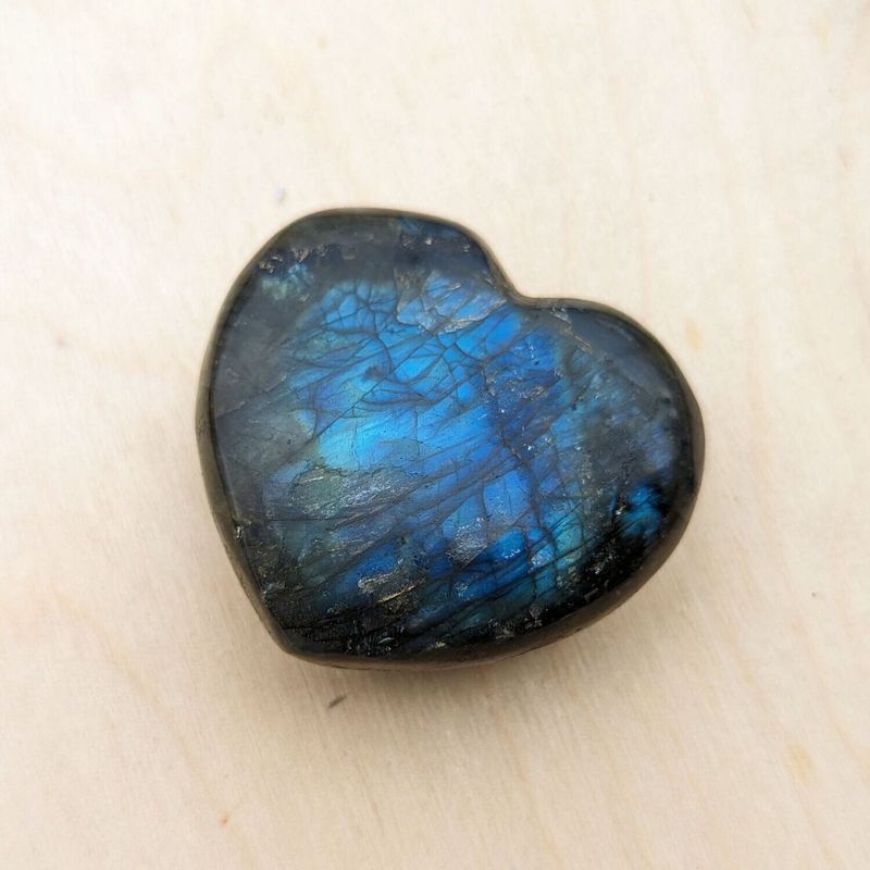 Labradorite Puffy Heart