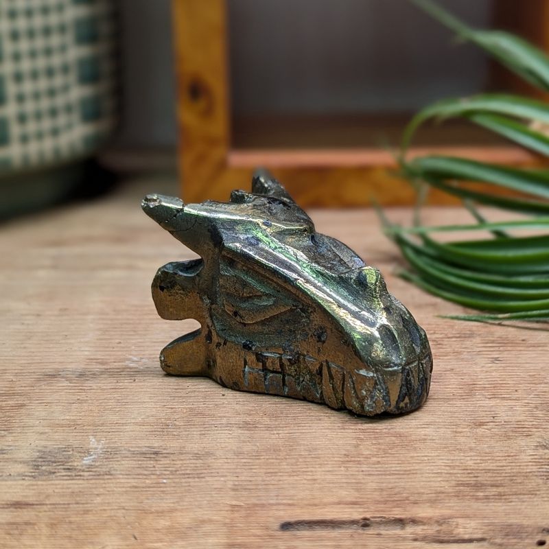 Pyrite Dragon Skull