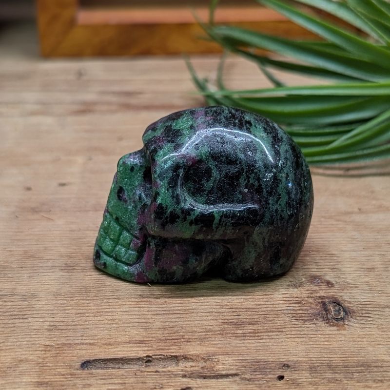 Ruby Zoisite Skull