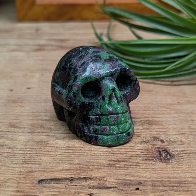 Ruby Zoisite Skull