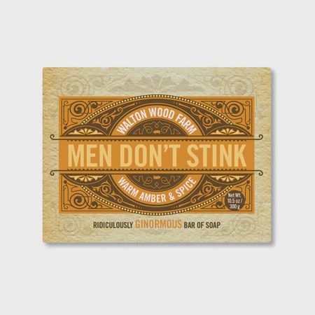 Men Don&#39;t Stink Warm Amber &amp; Spice Soap Bar