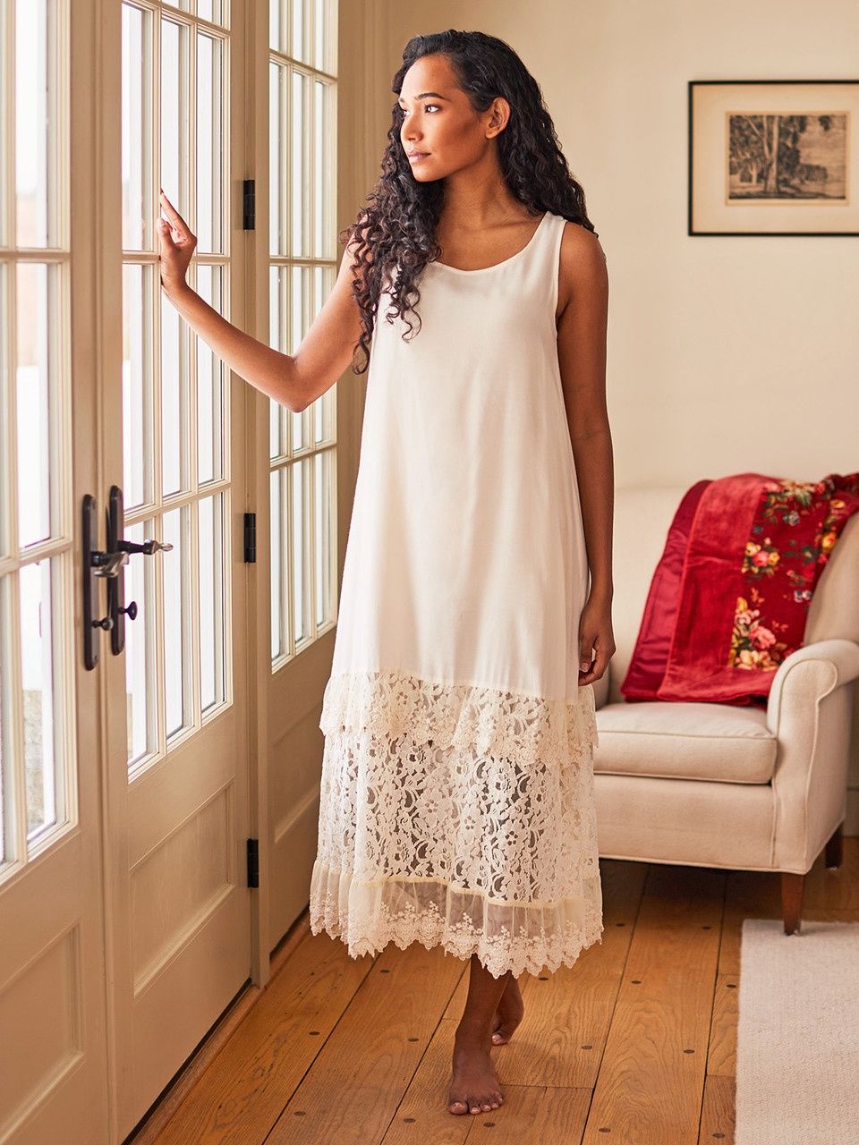 Ecru Camille Lace Slip