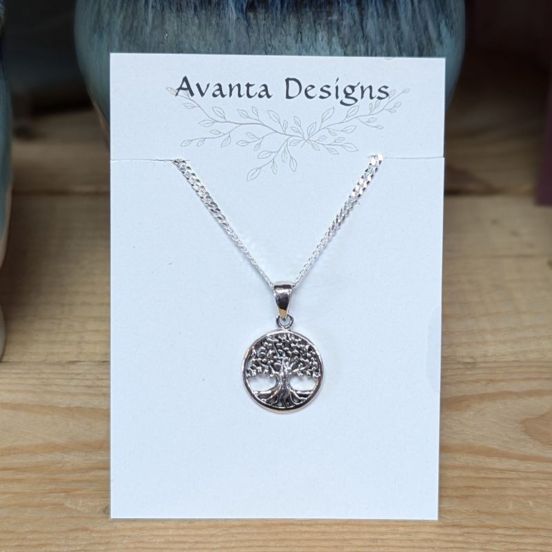 18&quot; Sterling Silver Tree Of Life Necklace