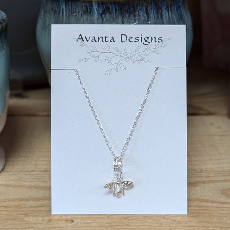 20&quot; Sterling Silver Bee Necklace