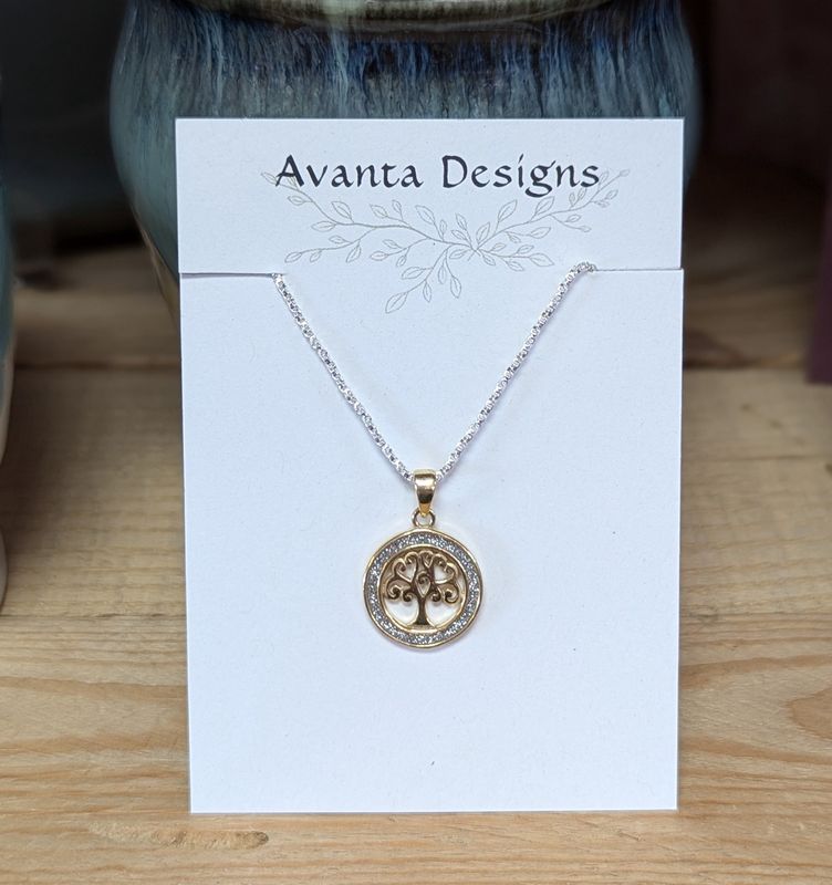18&quot; Mixed Metal Tree of Life Necklace