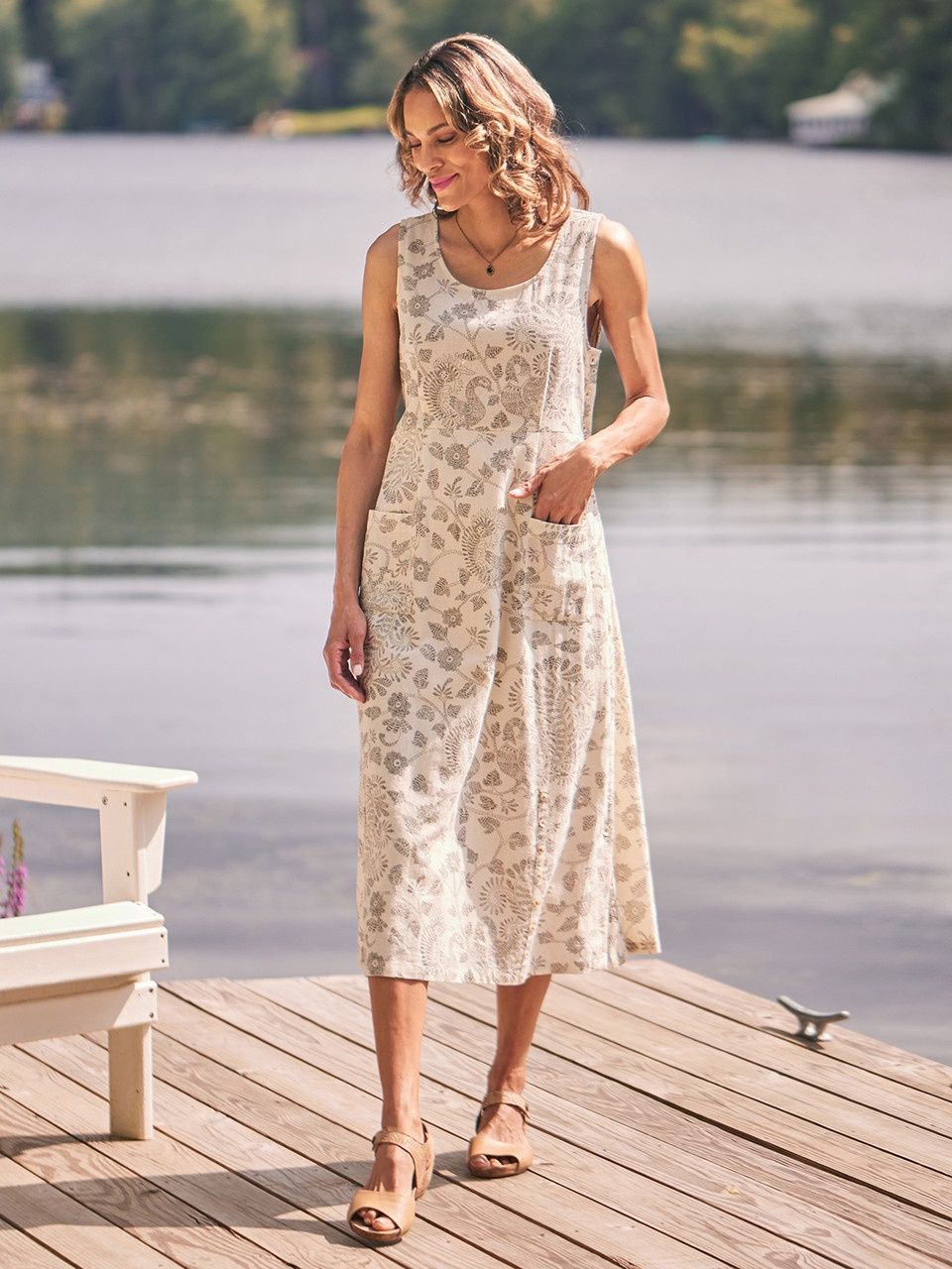 Dancing Peacock Porch Dress