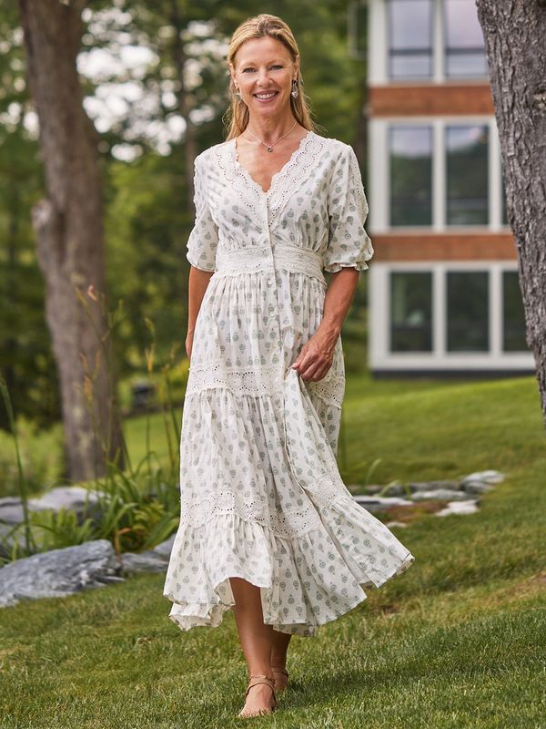 Ecru Sage Countryside Prairie Dress